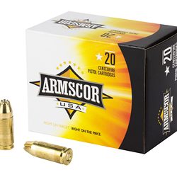 ARMSCOR 9MM 124GR JHP 20/500