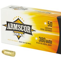 ARMSCOR 380ACP 95GR FMJ 50/1000