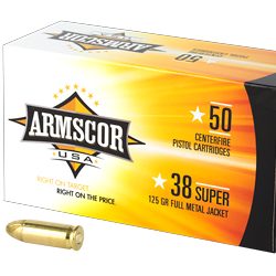 ARMSCOR 38SUPER 125GR FMJ 50/1000