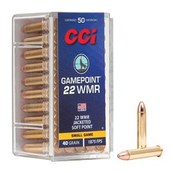 CCI 22WMR 40GR GAMEPOINT 50/2000