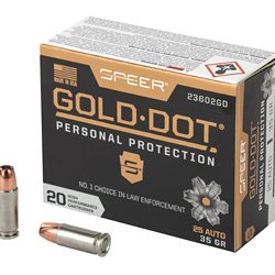 SPR GOLD DOT 25ACP 35GR HP 20/200