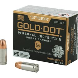 SPR GOLD DOT 9MM+P 124G HP SB 20/200