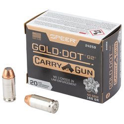 SPR GLD DOT CARRY GUN 40S&W 165GR HP