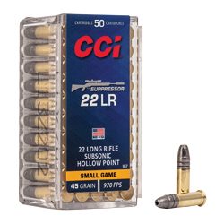 CCI 22LR SUPPRESSOR 45GR HP 50/5000
