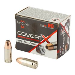 FIOCCHI COVERTX 9MM 124GR JHP 20/200