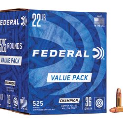 FED CHAMP 22LR 36GR CP HP 525/5250