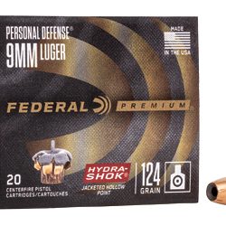 FED HYDRA-SHOK 9MM 124GR HP 20/500