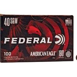 FED AM EAGLE 40S&W 180GR FMJ 100/500