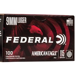 FED AM EAGLE 9MM 115GR FMJ 100/500