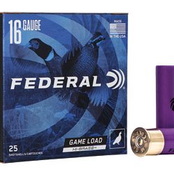FED GAME LOAD 16GA 2.75" #6 25/250