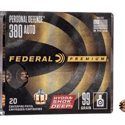 FED HYDRA-SHOK DEEP 380AUTO 99GR 20