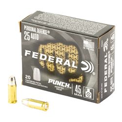 Federal .25 ACP (.25 Auto, 6.35mm) 45gr - 20 Rounds-$12 Shipping