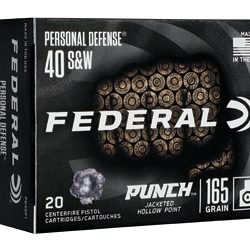 FED PUNCH 40 S&W 165GR JHP 20/200