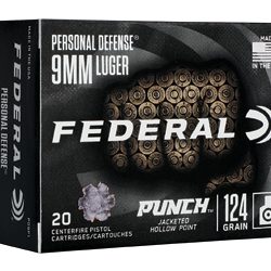 FED PUNCH 9MM 124GR PUNCH JHP 20/200