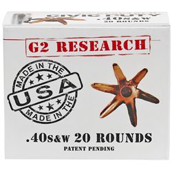 G2R CIVIC DUTY 40S&W 122GR 20/500