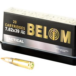 BELOM 7.62X39 BRASS 123GR FMJ 20/480