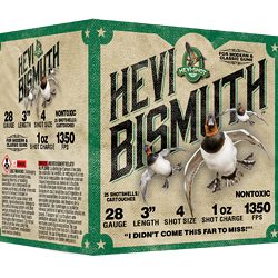 HEVI BISMUTH 28GA 3" 1OZ #4 25/250