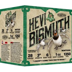 HEVI BISMUTH 28GA 3" 1OZ #6 25/250
