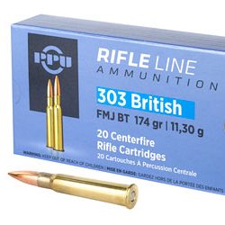 PPU 303 BRITISH FMJ 174GR 20/200
