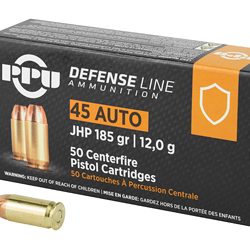 PPU 45ACP JHP 185GR 50/500
