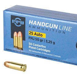 PPU 25ACP FMJ 50GR 50/1000
