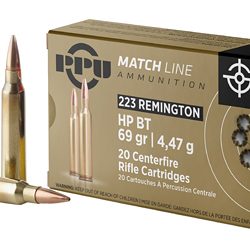 PPU .223 REM MATCH 69GR HPBT 20/1000