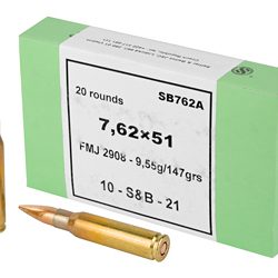 S&B 762X51 147GR FMJ 20/600