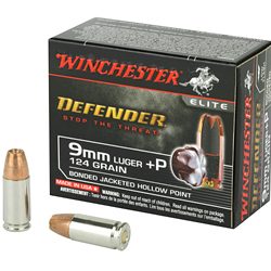 WIN DEFENDER 9MM+P 124GR JHP 20/200