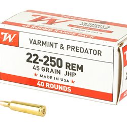 WIN USA 22-250 REM 45GR JHP 40/400