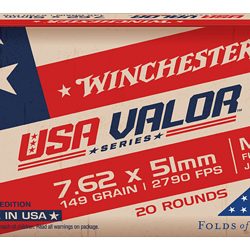 WIN USA VALOR 7.62X51 149GR 20/500