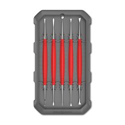 Real Avid Accu-Grip Steel Picks, Set of 5 Double Sided Picks, Silver wit...