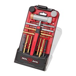 Real Avid Accu-Punch Hammer & Punch Set, Includes Rubber/Brass/Nylon/Ste...