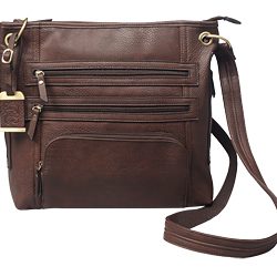 Bulldog Cases Cross Body Purse Holster, Fits Most Small Autos, Brown Color, L...