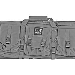Bulldog Cases Tactical, Double Rifle Case, Seal Gray, Nylon, 37"
