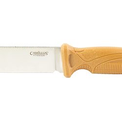 Camillus Swedge, Fixed Blade Knife, Plain Edge, Tan ABS Handle, Satin Fi...