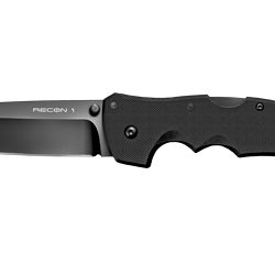 Cold Steel Recon 1, Folding Knife, Black, Plain Edge, Tanto, 4" Blade, D...