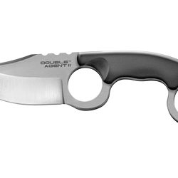 Cold Steel Double Agent, Fixed Blade Knife, AUS 8A/Polished, Plain, Clip...