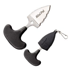 Cold Steel Mini Pal, Fixed Blade Knife, 1" Blade, Drop Point, 3/4 Serrat...