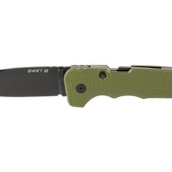 Cold Steel Swift III, 4" Folding Knife, Plain Edge Drop Point, PVD Finis...