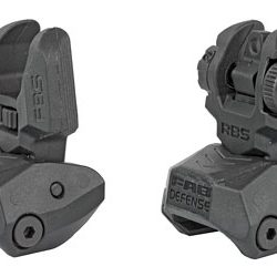 F.A.B. Defense Flip Up Front and Rear Sight Set, Fits Picatinny Rails, Polyme...
