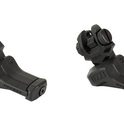 F.A.B. Defense Off Set Flip Up Sights, Front and Rear, Fits Picatinny, Black