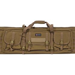 GPS Tactical Double Rifle Case, Flat Dark Earth, 55", 600 Denier Polyester