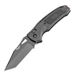Hogue K320, Folding Knife, Black, Tanto Point, 3.5", Nitron