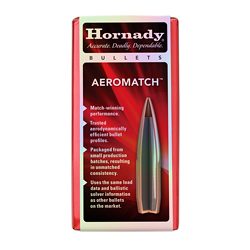 Hornady AEROMATCH, .308 Diameter, 30 Caliber, 175 Grain, AEROMATCH Hollow Poi...