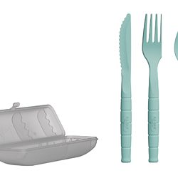 KA-BAR Knives Lunch Pal, Utensil Set, Spoon/Fork/Knife, Creamid Construc...