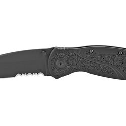 Kershaw Blur Tanto Assisted Folding Knife, 3.4", Serrated Edge, Sandvik ...