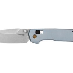 Kershaw MINI IRIDIUM, Folding Knife, Plain Edge, D2 Blade Steel, Stone W...