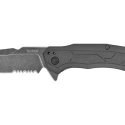 Kershaw Analyst, Folding Knife, 3.25" BlackWash Gray Blade, Black Handle