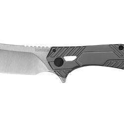 Kershaw Static, 3.9" Folding Knife, Cleaver, Plain Edge, 8Cr13MoV With S...