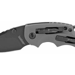 Kershaw Shuffle DIY Folding Knife, 2.4" Blade, Gray Handle, Bottle Opene...